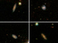 images of four distant galaxies