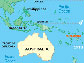 map showing the Philippines and Australia
