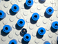beads move through the maze of LEGOs