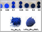 variations of a new blue pigment
