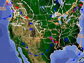 map showing two air masses meet and create a front