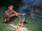 a man preparing a rare type of lemur