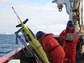 reseachers prepare for the release of a Seaglider