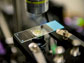 nanocrystals being cooled by the laser