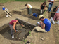UC students at work on the excavation