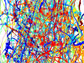 a tracing of flight trajectories of fruit flies