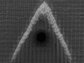 electron micrograph of a hollow microneedle