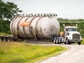 the MicroBooNE neutrino detector being transported