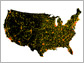 urbanization map of the U.S.