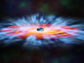 winds of gas swirling around a black hole
