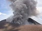 a volcano erupting
