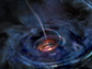artist's rendering of a thick accretion disk