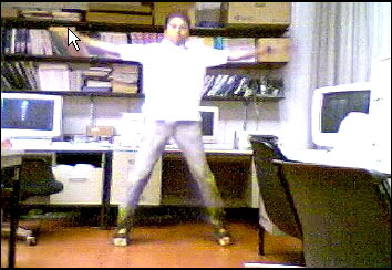 a person doing jumping jacks
