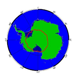 map of Antarctica; caption is below