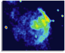 VLA image of pulsar; caption is below
