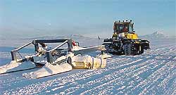 plowing equipment on skiway
