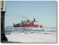 The USCGC Healy in Arctic ice