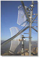 HPWREN solar-powered wireless network relay after installation; caption is below