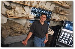 photo of Ohio University paleontologist; caption is below