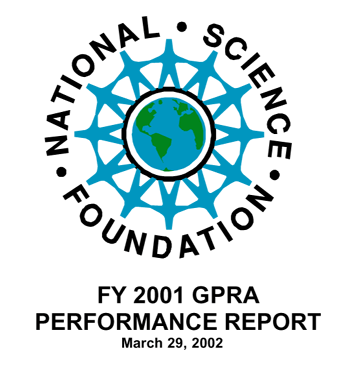 cover of FY 2001 GPRA Performance Report