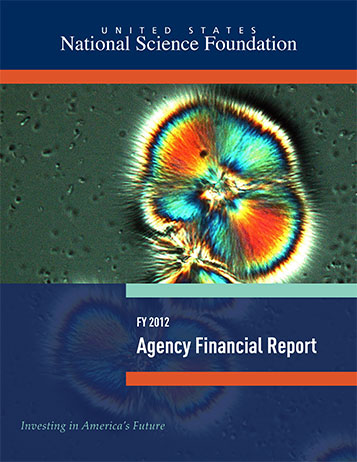 National Science Foundation FY 2012 Agency Financial Report Cover