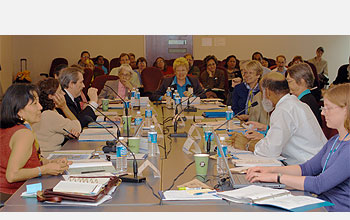 Group of people around a table