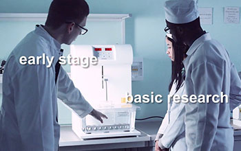 three researchers and words earty stage and basic research