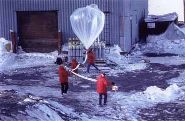 Researchers and ozone balloon