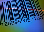 bar code being scanned