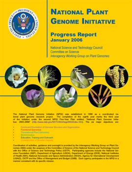 National Plant Genome Initiative - Progress Report, January 2006 Cover Image