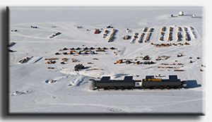 Amundsen-Scott South Pole Station, aeiral view