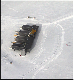 Aerial view of South Pole Station, 2011