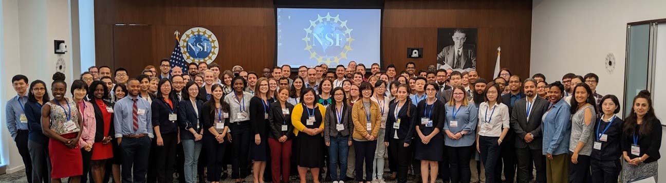 Attendees at the Broadening Participation in MPS Workshop for New Investigators, held at NSF in the fall of 2019.