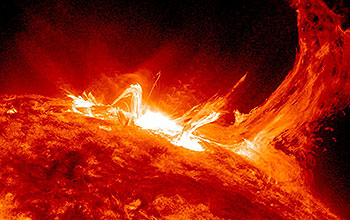 surface of the sun and solar flares