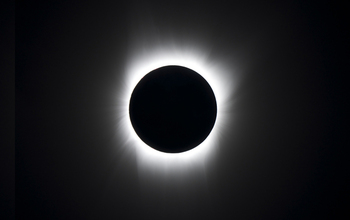 Totality: view of the sun when a total solar eclipse has arrived.