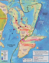 A detailed map of IODP Expedition 371 to Zealandia.