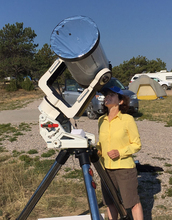 NSF Director observing the sun
