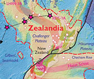 Where were the scientists heading? A map shows the once-lost continent of Zealandia.