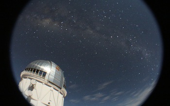 CTIO Blanco Telescope and a glimpse of the night sky in Chile.