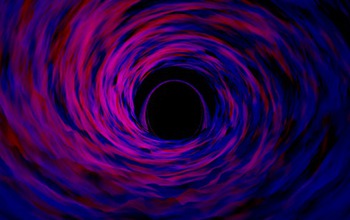 Animation from supercomputer data showing the inner zone of the accretion disk of a black hole