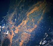 Satellite view of the Central Valley.