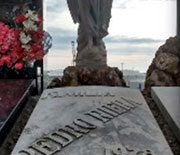 Scientists collected samples from a tombstone in the Cementario de Montjuic, Barcelona, Spain.