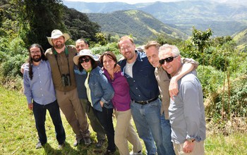 group of scientists  in the filed