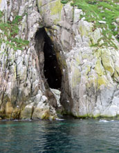 Refrigeration cave used by people living in the village of Ugiuvak on King Island