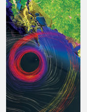 A complete three-dimensional picture of Hurricane Katrina made on a supercomputer
