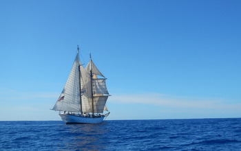A tall ship research vessel