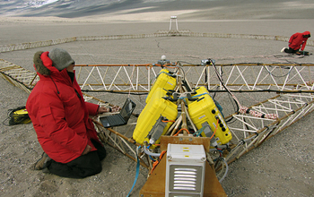 Scientists with an AEM sensor.