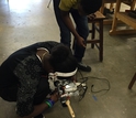 two students working in a makerspace