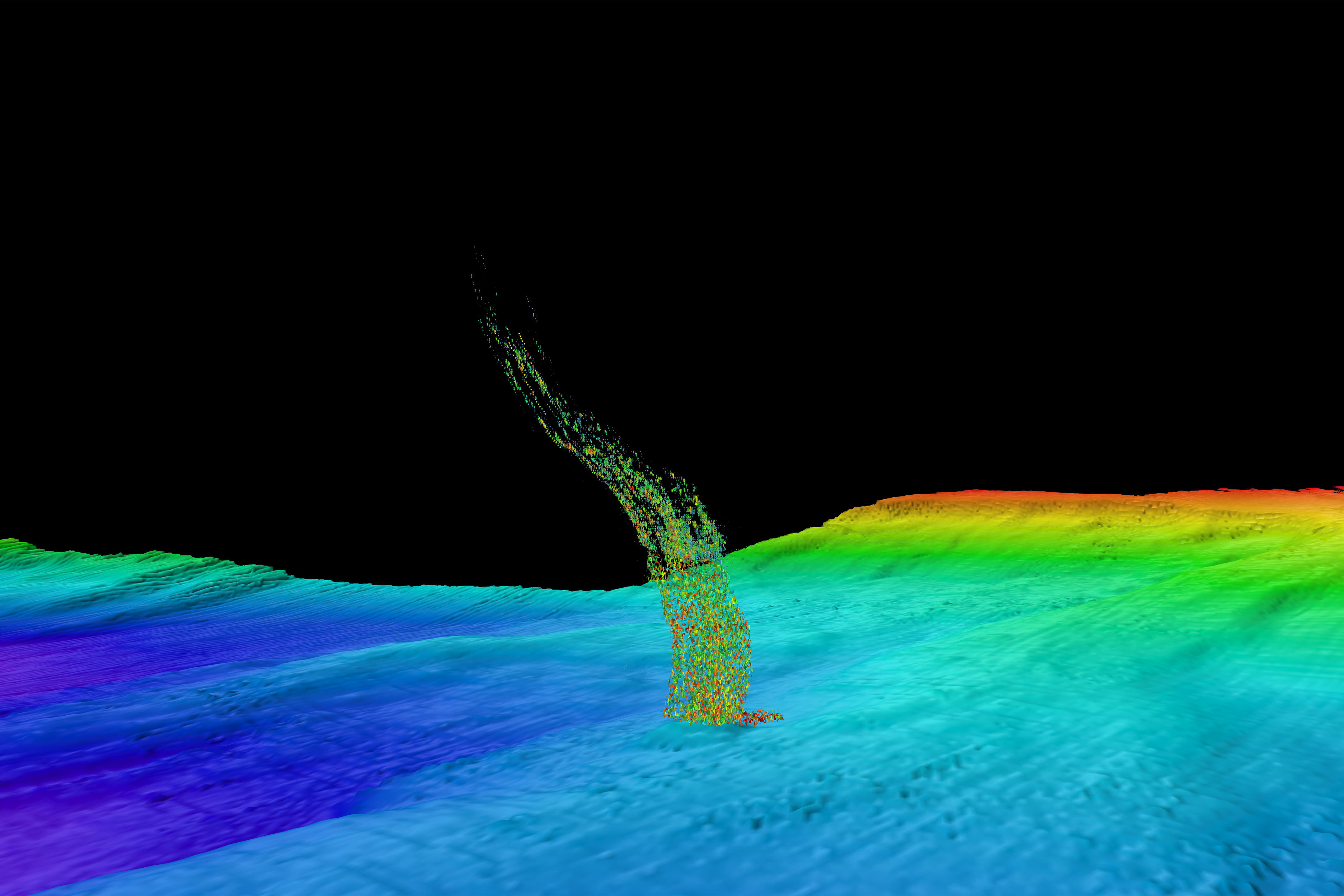 Multimedia Gallery Bubble plumes suggest warmer ocean may release