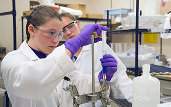 Research in the lab of University of Maine civil and environmental engineering professor Aria Amirbahman